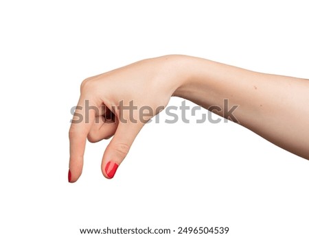 Similar – Image, Stock Photo a girl paints something in the sand with her finger on a beach