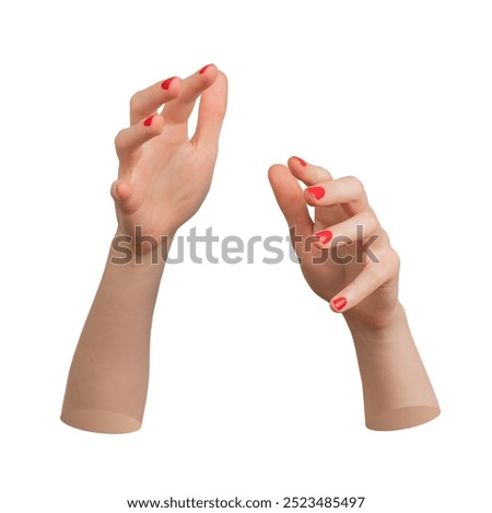 Similar – Image, Stock Photo Hand reaches forward to light from first person perspective