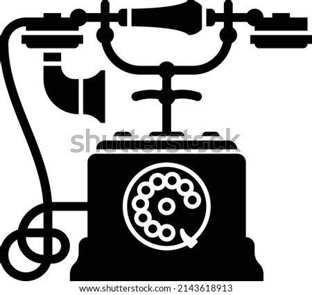 Vintage Telephone Rotary Dial Icon