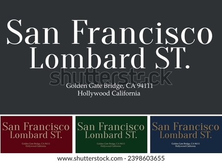 san francisco lombard street california slogan graphic design