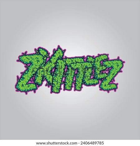 Zkittlez hues weed smoke lettering vector illustrations for your work logo, merchandise t-shirt, stickers and label designs, poster, greeting cards advertising business company or brands