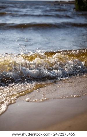 Similar – Image, Stock Photo River water background with whirpools and waves, top view