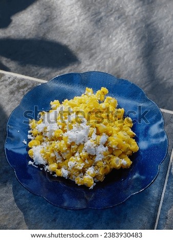 Corn blendung is a traditional Central Javanese food, made from shelled corn and then boiled for a long time Stock foto © 