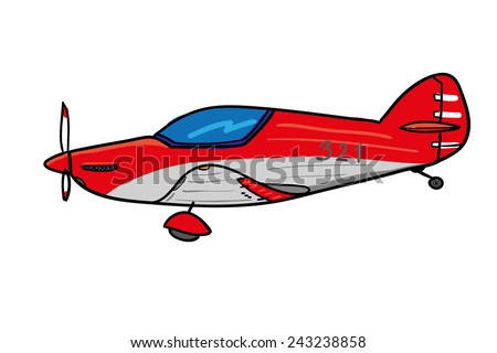 Sport aircraft - cartoon