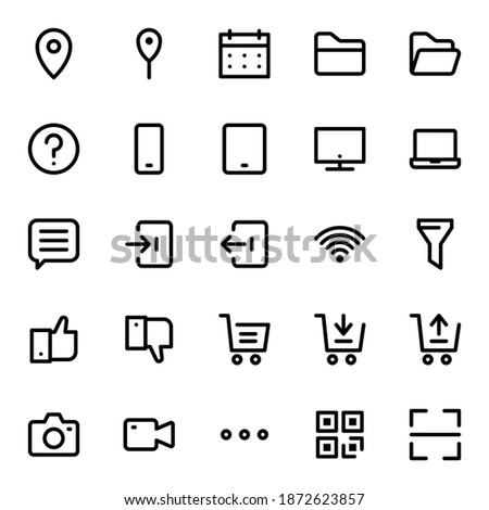 Essential UI Icon in Line Style. Good for website, app mobile and any purpose.