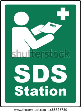 2-Way SDS Station Sign green Safety data sheet 