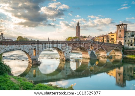 Similar – Foto Bild Verona bei Nacht adige