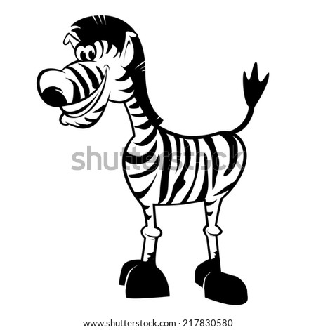zebra / cheerful striped zebra who knows a lot of stories