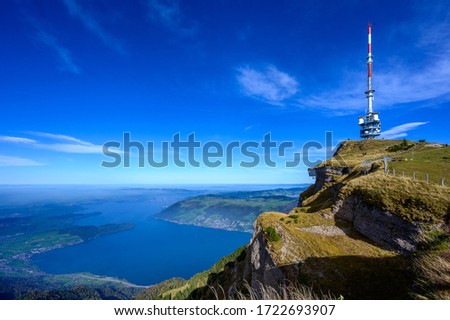 Similar – Image, Stock Photo View from Rigi Kulm Lake Lucerne and Pilatus