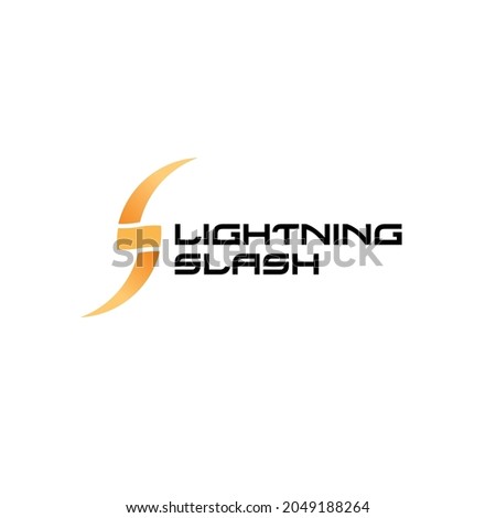 letter S logo template. Initial Icon Slash S and lightning vector illustration.