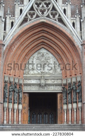 entrance to cathedral of La Plata, Argentina