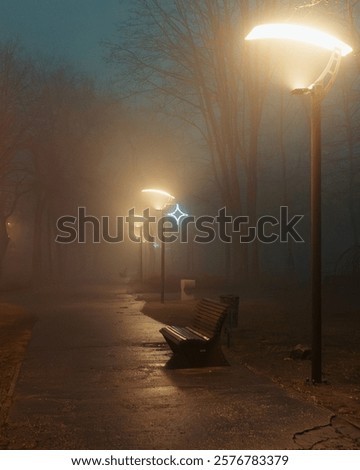 Similar – Image, Stock Photo melancholy Foggy landscape