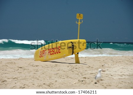 Photo of the Surf Rescue equipment in Australia