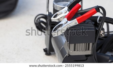 Similar – Image, Stock Photo car wheel lies on the side of the road covered with a thick layer of snow