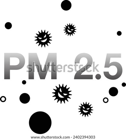 PM.2.5 symbol icon vector illustration for designer.