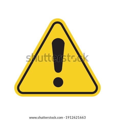 W 09 sign for print. General warning symbol. Yellow safety icon.