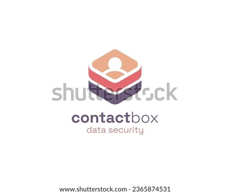 Colorful contact with stack box logo