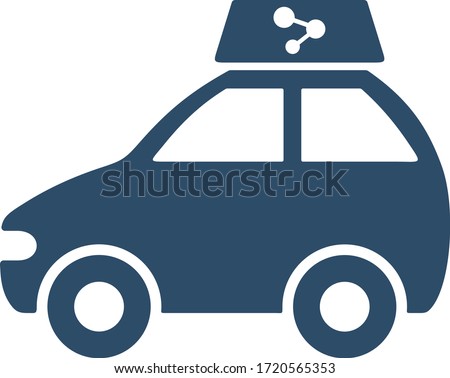 Car sharing concept. Sharing ride symbol. Flat icon design.