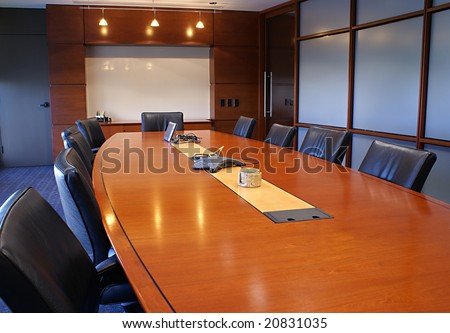 Boardroom or meeting room.