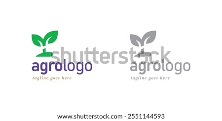 Agriculture, farming, cultivation and seed logo with alphabet H. Vector logo design for farming, farm field, natural harvest, farmer association and more.