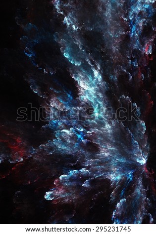 To The Stars - One - Digital abstract painting of textures that represent space, or a galaxy.