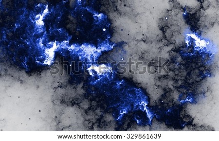 Digital abstract painting of a galaxy nebula with stars in space