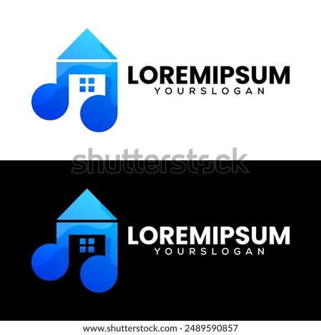 home music logo  design template 
