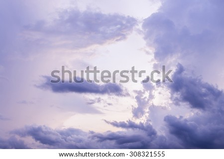 blue sky and pupper lighting  Sunset time sky and cloud Background - skyscape