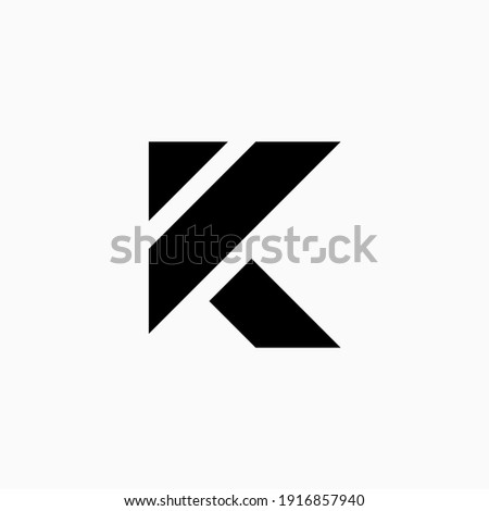 letter K simple logo. Icon design Stock fotó © 