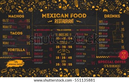 mexican menu template vector download free vector art stock