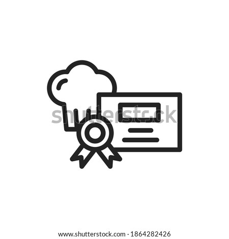 Cooking courses black line icon. Vector illustration. Outline pictogram for web page, mobile app, promo