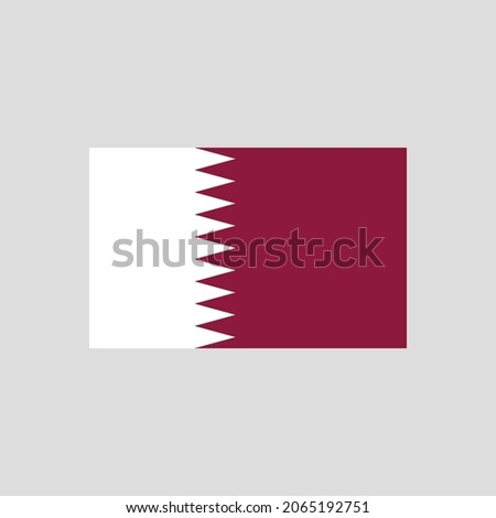 Flag of Qatar color line element. Vector element for web page, mobile app, promo.  UI UX GUI design element. 