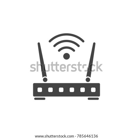 Wireless router vector icon, wi-fi sign