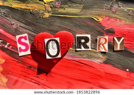 Similar – Image, Stock Photo SO SORRY