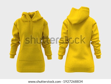 Similar – Image, Stock Photo Woman in yellow hoodie taking selfie on smartphone on rocky shore