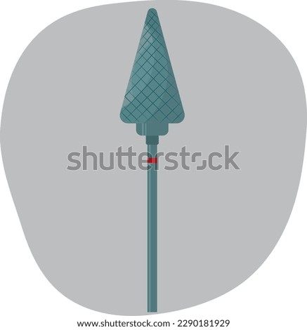 Dental bur cone shape. High quality vector illustration.