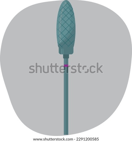 Dental cutter with oval shape. Dental technician tool. High quality vector illustration.