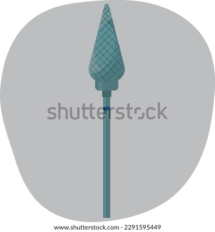 Metal dental cutter. High quality vector illustration.