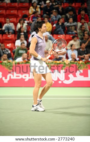 German doubles player Jasmin Woehr at the Qatar Total Open tennis tournament in Doha, Februaru 27, 2007