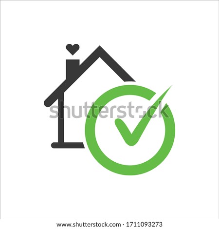 Flat vector icon illustration of Home Loan Approved