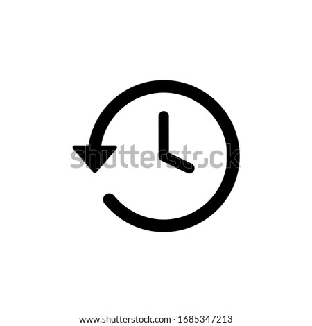 Clock icon vector. History, time icon vector illustration
