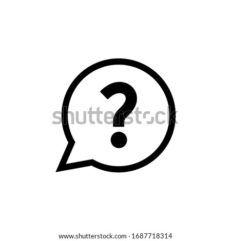 Question Mark icon in bubble vector