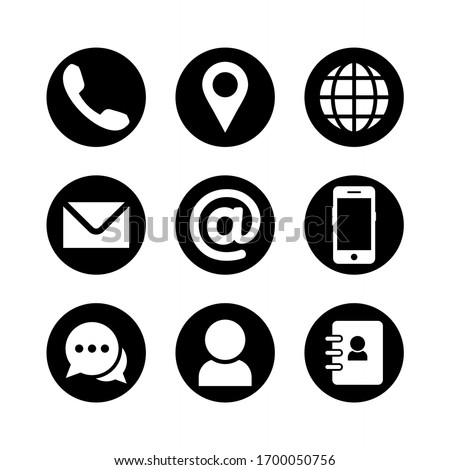 Website icon set. Contact icon vector illustration