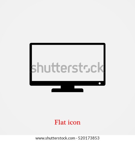 TV vector icon, vector best flat icon, EPS
