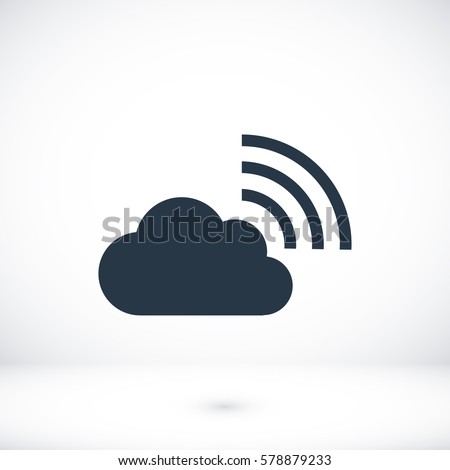 black cloud icon, vector best flat icon EPS