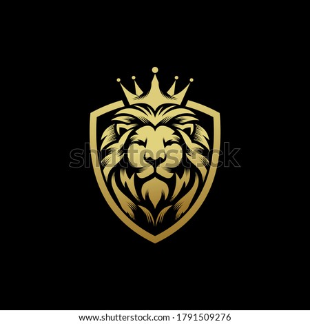 lion logo design vector template  Foto stock © 