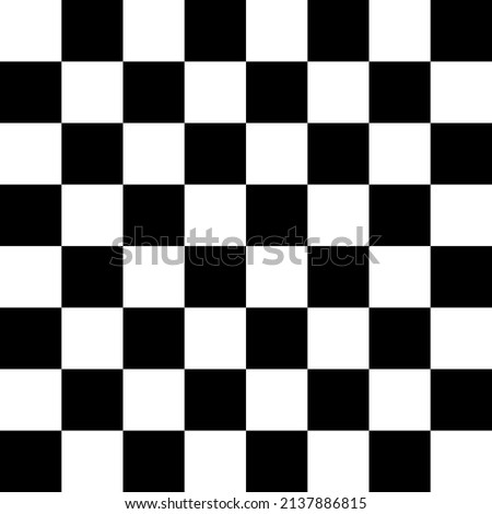 Chessboard pattern for chess with black and white checks. Checkerboard background for checkers. Square seamless texture of board. Seamless floor design. Vector EPS10. Сток-фото © 