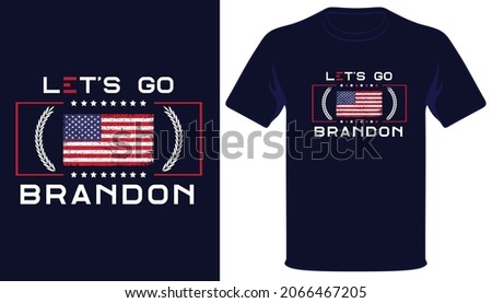 Let's go Brandon usa grunge flag tshirt design Stock fotó © 