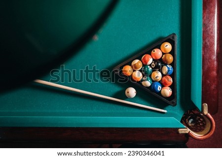 Similar – Image, Stock Photo billiard table with billiard balls