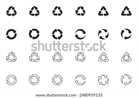 Recycle icon. Generally used to Illustrating Eco-friendly practices, for Recycling Campaign and suitable for Environmental initiatives and Sustainability Projects.